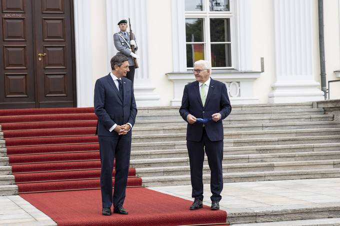 Predsednik Pahor in predsednik Steinmeier za mono in enotno Evropsko unijo